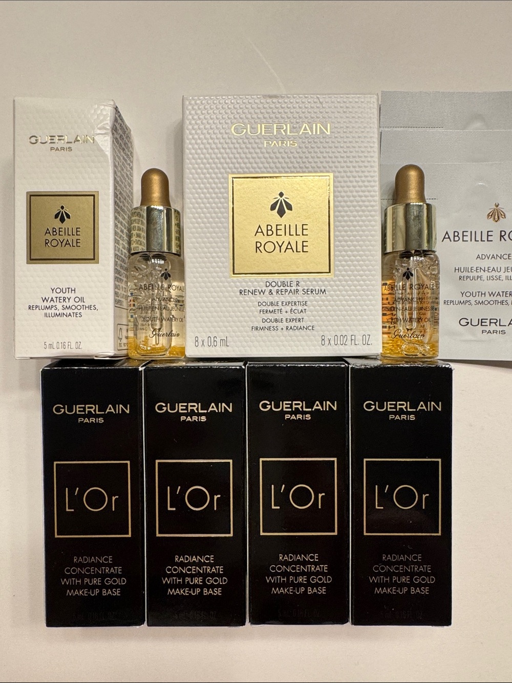 Guerlain Abeille Royale and L’Or 24K Gold Radiance Primer bundle NEW